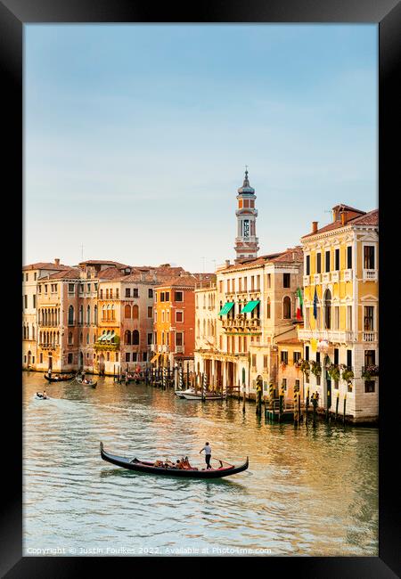 The Grand Canal, Venice, Italy Framed Print by Justin Foulkes