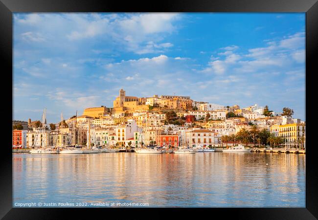 Ibiza Old town, Ibiza, Balearic Islands, Spain Framed Print by Justin Foulkes