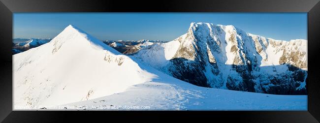 Carn Mor Dearg and Ben Nevis Panorama Framed Print by Justin Foulkes