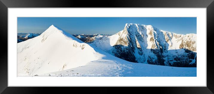 Carn Mor Dearg and Ben Nevis Panorama Framed Mounted Print by Justin Foulkes