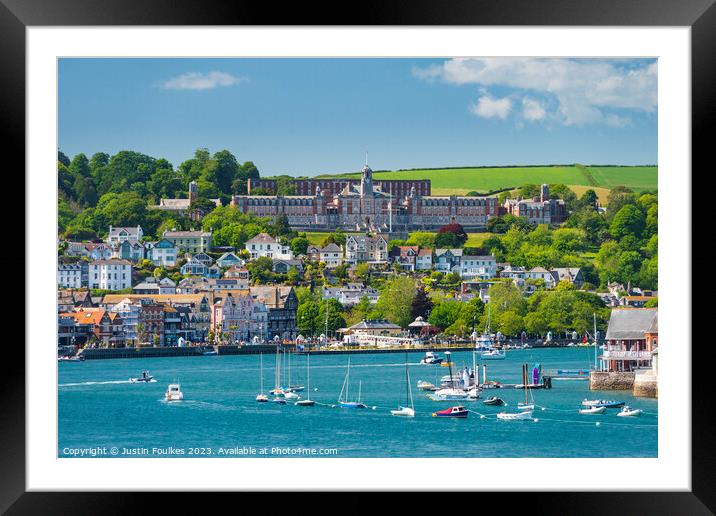 Britannia Royal Naval College, Dartmouth, Devon Framed Mounted Print by Justin Foulkes