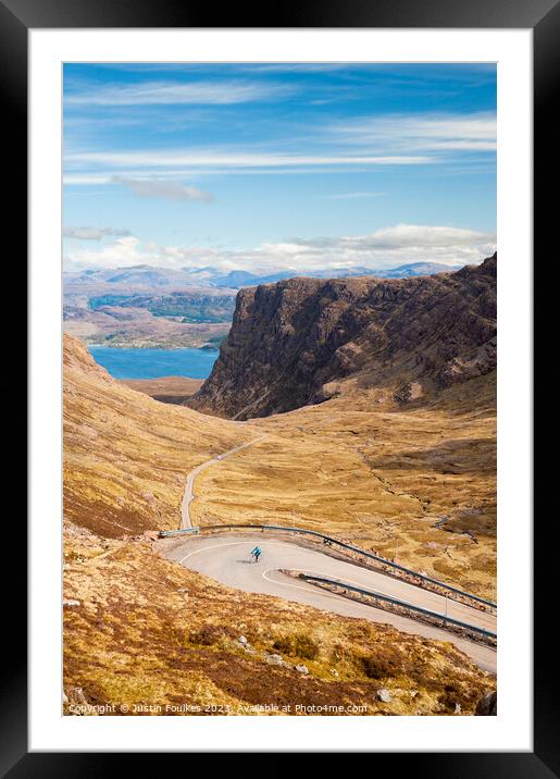 Bealach Na Ba (Pass of the Cattle), Applecross, Scotland Framed Mounted Print by Justin Foulkes