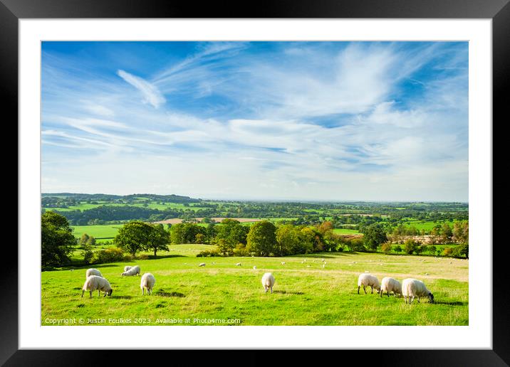 View of English countryside, from Haytongate, Cumbria Framed Mounted Print by Justin Foulkes