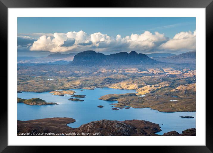 Suilven from Stac Pollaidh, Assynt, Scotland Framed Mounted Print by Justin Foulkes
