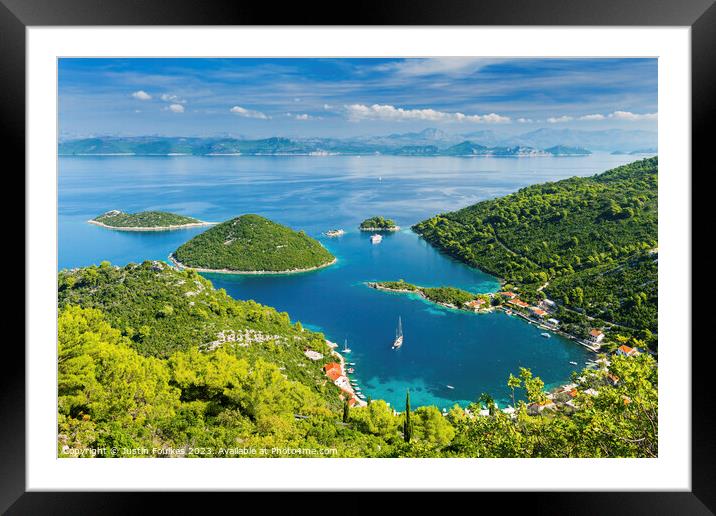 North coast of Mljet island, Croatia Framed Mounted Print by Justin Foulkes