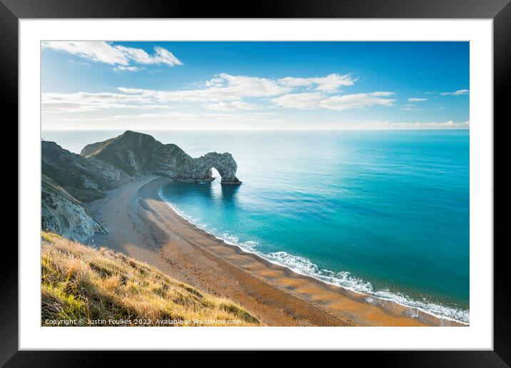 Durdle Door, Dorset Framed Mounted Print by Justin Foulkes