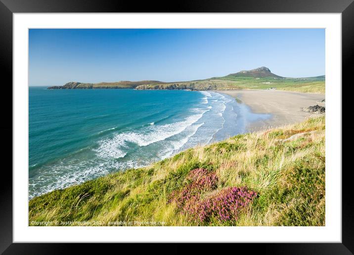 St David's Head and Whitesands Bay, Pembrokeshire Framed Mounted Print by Justin Foulkes