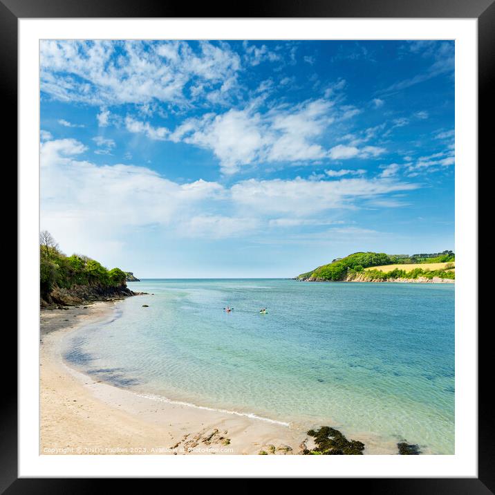 Wonwell Beach, South Hams, Devon Framed Mounted Print by Justin Foulkes