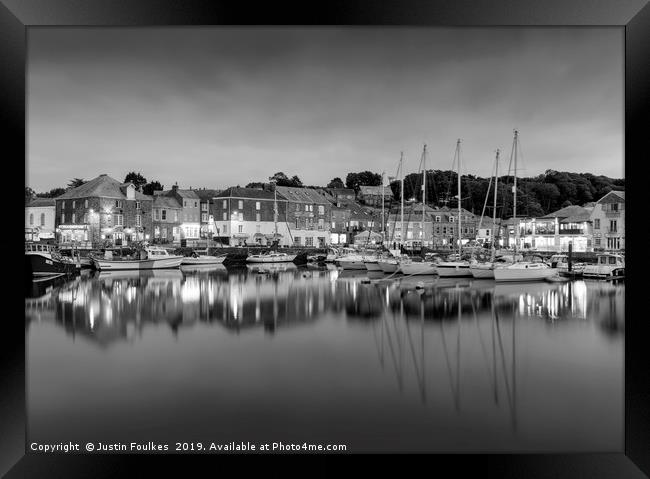 Padstow harbour, Cornwall Framed Print by Justin Foulkes