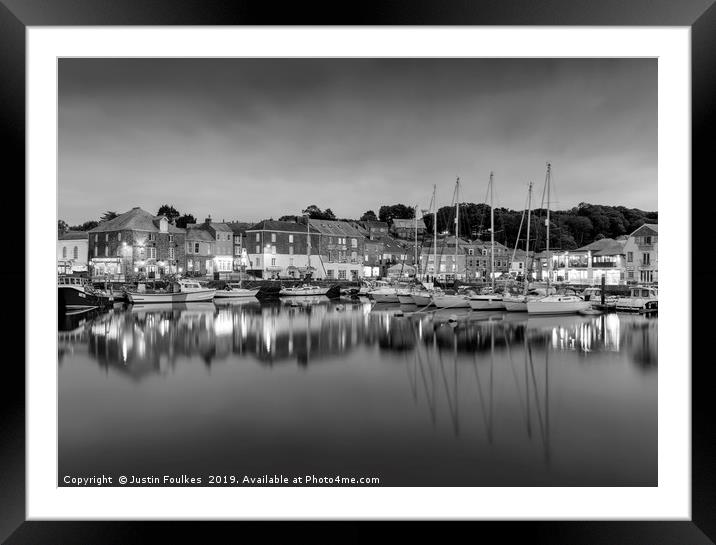 Padstow harbour, Cornwall Framed Mounted Print by Justin Foulkes