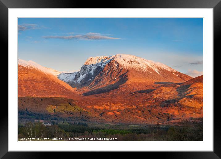 The North Face of Ben Nevis Framed Mounted Print by Justin Foulkes