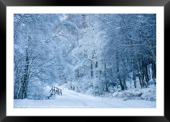 Glen Nevis in winter, Scotland  Framed Mounted Print by Justin Foulkes