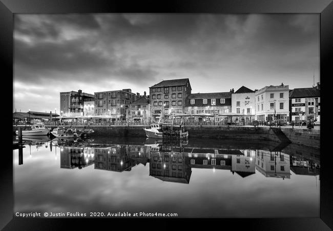 The Barbican, Plymouth, Devon Framed Print by Justin Foulkes