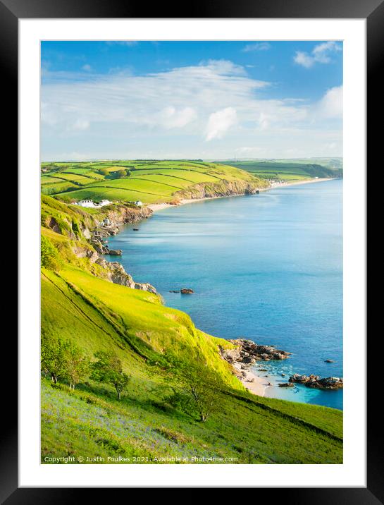 Start Bay, South Devon Framed Mounted Print by Justin Foulkes