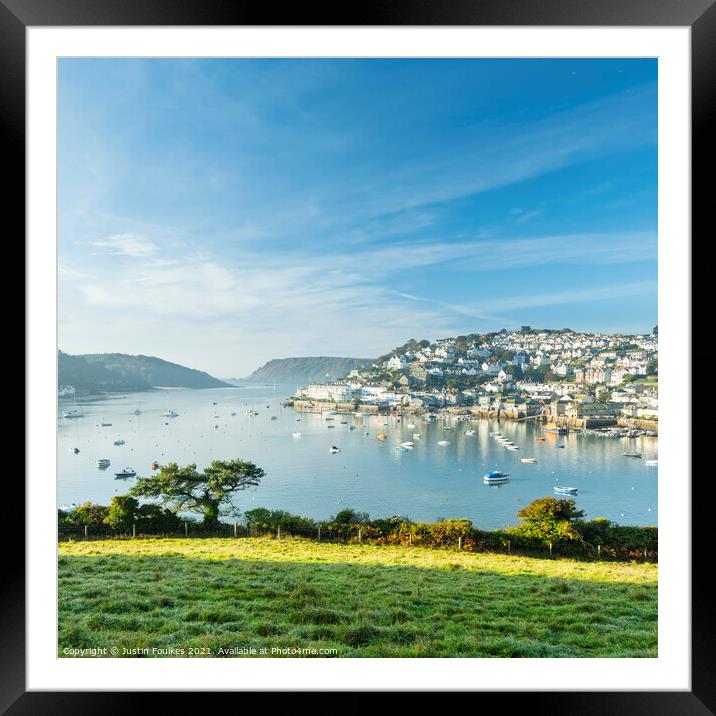 Salcombe, from Snapes Point, South Hams, Devon Framed Mounted Print by Justin Foulkes