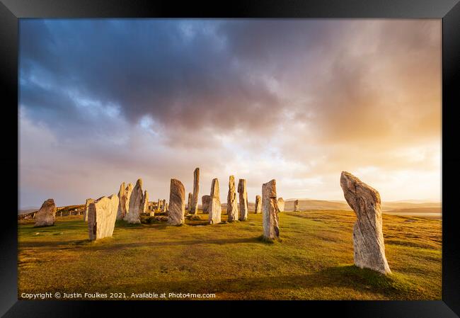 Callanish Standing Stones, Isle of Lewis, Outer Hebrides Framed Print by Justin Foulkes