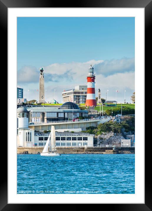 Plymouth Hoe, Plymouth, Devon Framed Mounted Print by Justin Foulkes
