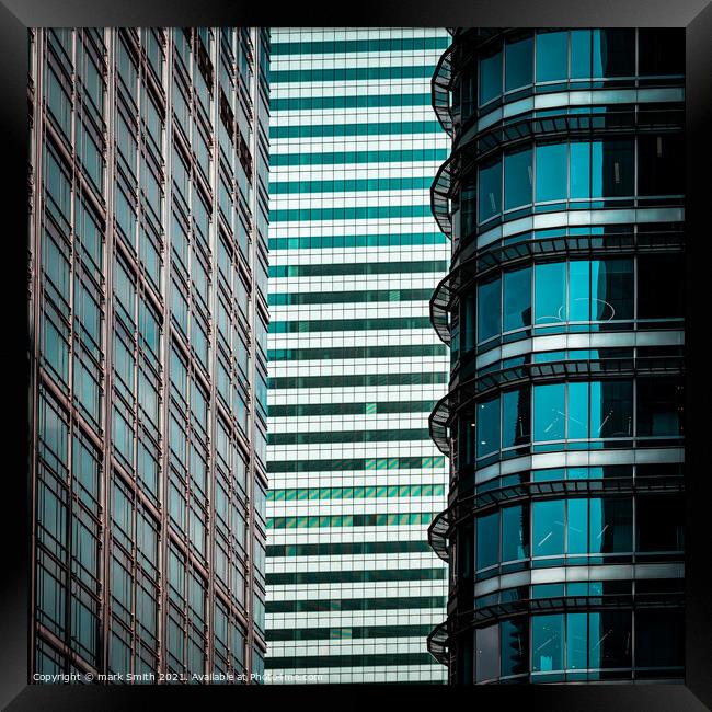 city buildings Framed Print by mark Smith