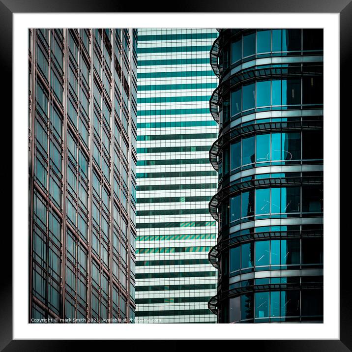 city buildings Framed Mounted Print by mark Smith