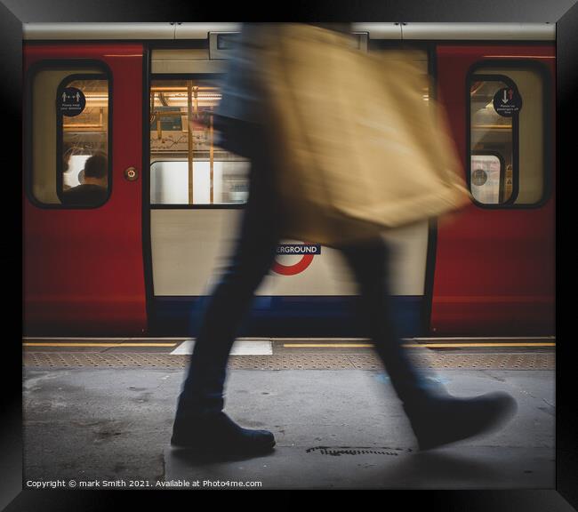 on the move, london underground #2 Framed Print by mark Smith