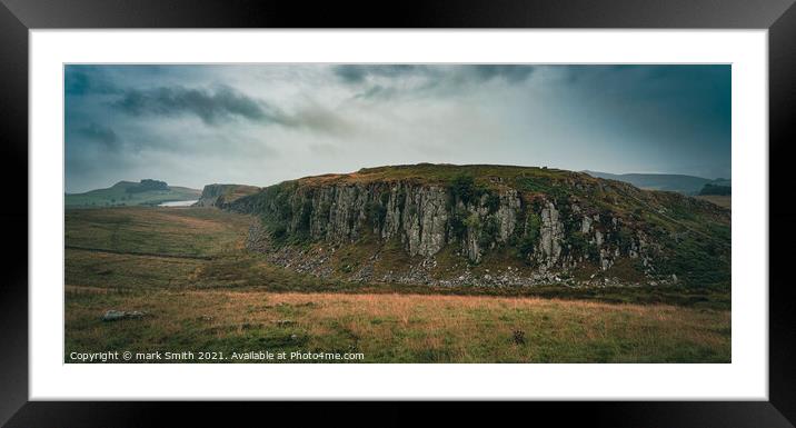 Hadrian's Wall Framed Mounted Print by mark Smith