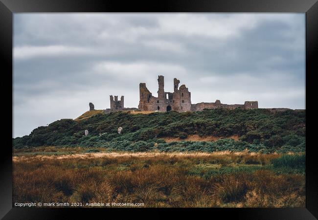dunstanburgh castle Framed Print by mark Smith
