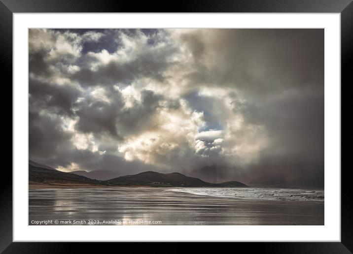 stormy Skies over Brandon Bay Framed Mounted Print by mark Smith