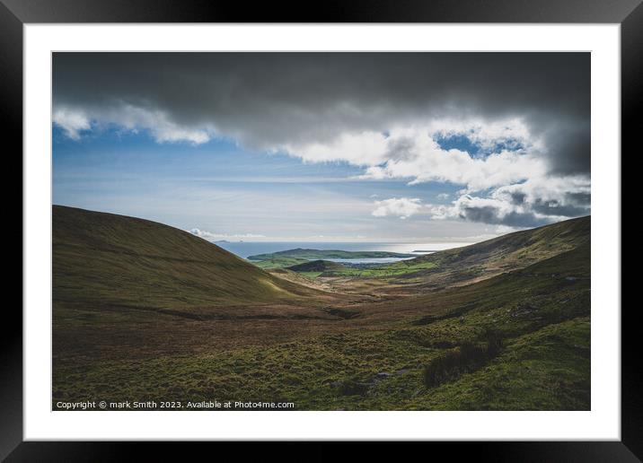 Connor Pass to Dingle Framed Mounted Print by mark Smith