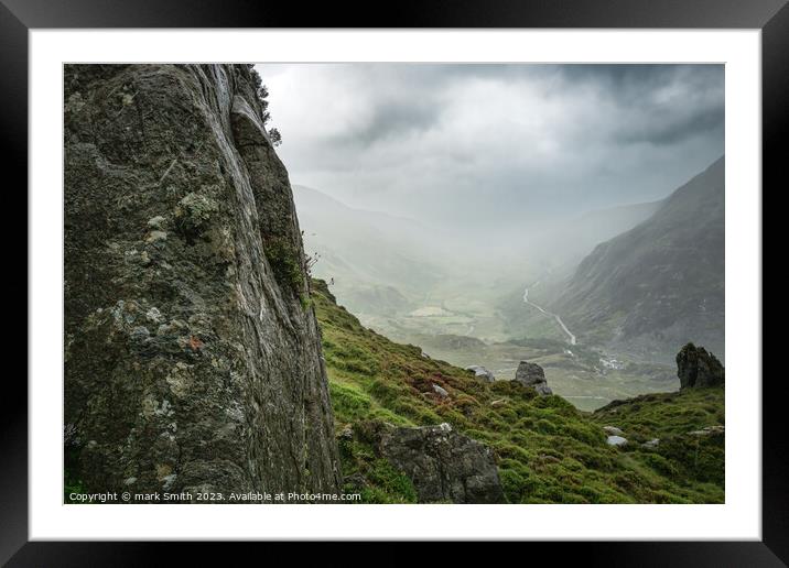 Nant Ffrancon Framed Mounted Print by mark Smith