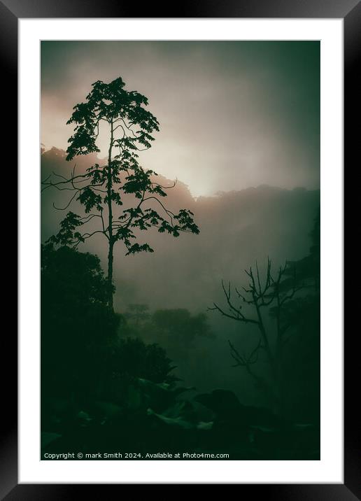 Dusk in Costa Rica Framed Mounted Print by mark Smith