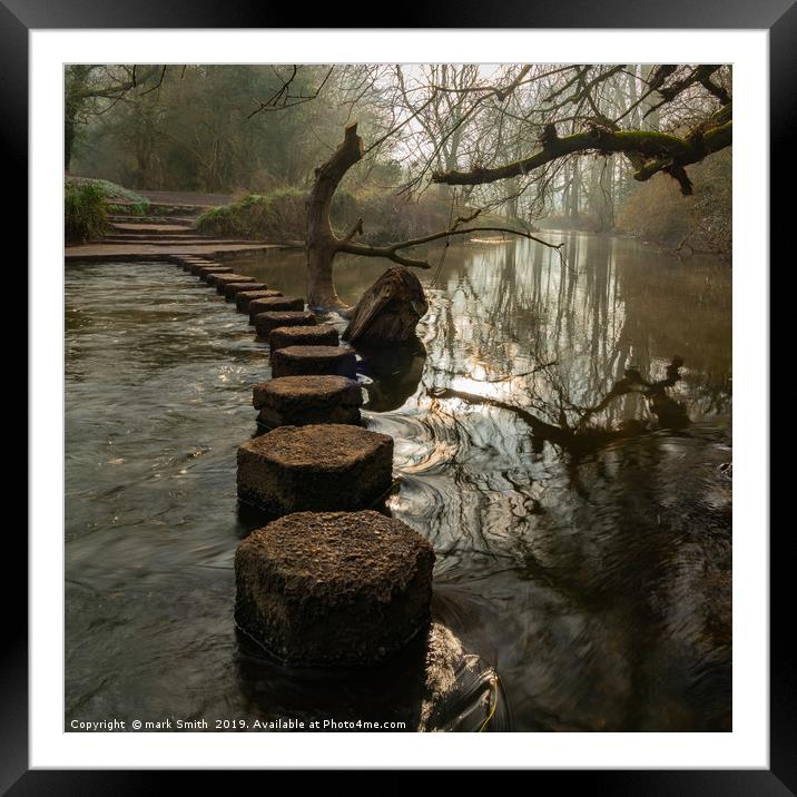 Stepping Stones Framed Mounted Print by mark Smith