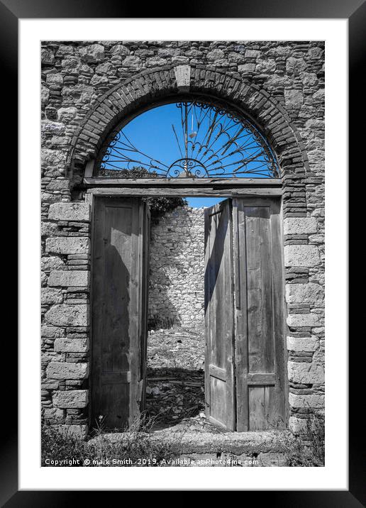Blue Arch Framed Mounted Print by mark Smith