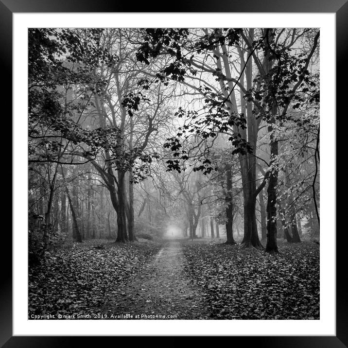 Figure In The Mist Framed Mounted Print by mark Smith