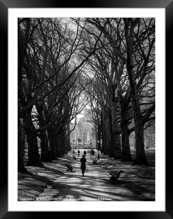 Green Park Framed Mounted Print by mark Smith