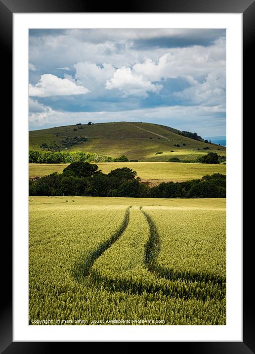 South Downs Framed Mounted Print by mark Smith