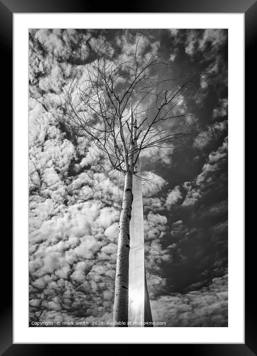 wood against steel Framed Mounted Print by mark Smith