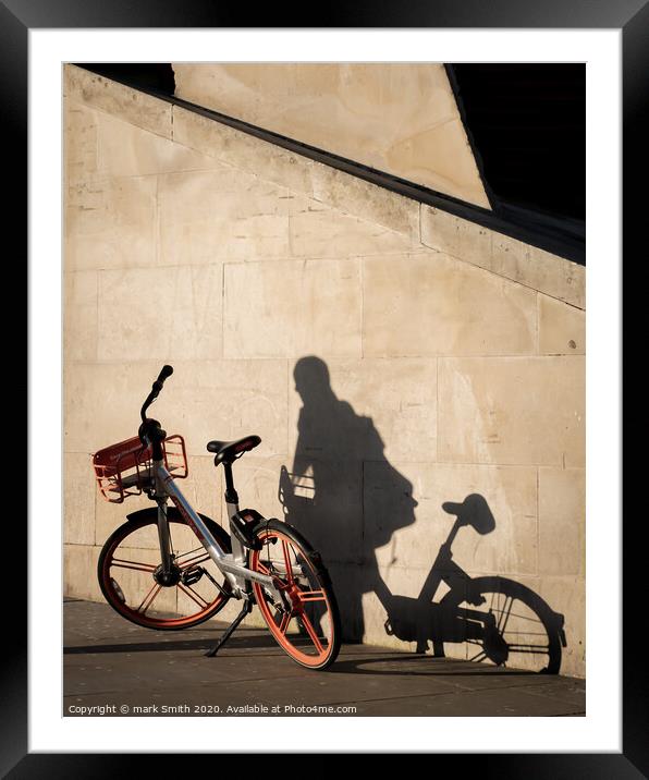invisible cyclist Framed Mounted Print by mark Smith