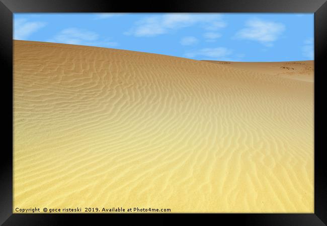 sand dune desert Framed Print by goce risteski