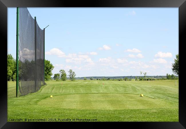 golf course summer landscape Framed Print by goce risteski