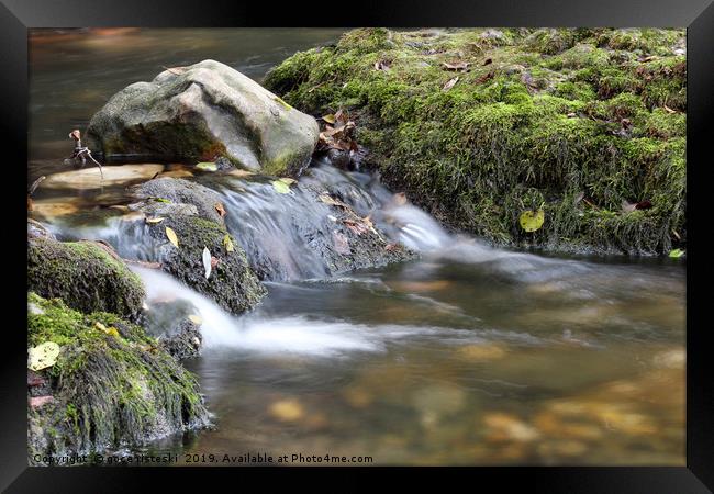 creek nature scene Framed Print by goce risteski