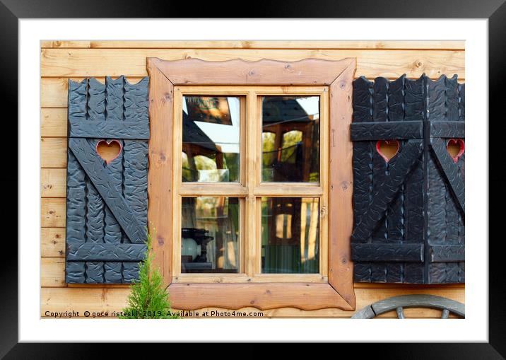 old wooden house window vintage Framed Mounted Print by goce risteski