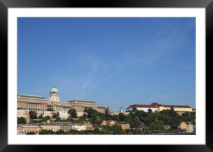 Buda castle on hill Budapest cityscape Framed Mounted Print by goce risteski