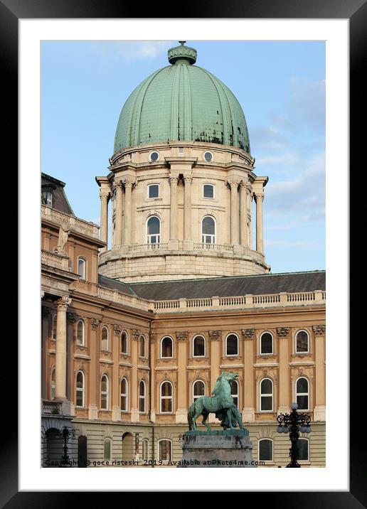 Buda castle with horse statue Budapest Hungary Framed Mounted Print by goce risteski