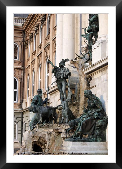 Buda castle Matthias fountain Hungary Framed Mounted Print by goce risteski