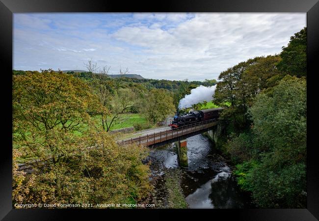 41312 crosses the river Irwell  Framed Print by David Tomlinson