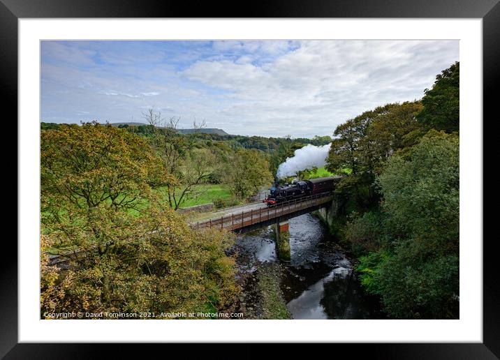 41312 crosses the river Irwell  Framed Mounted Print by David Tomlinson
