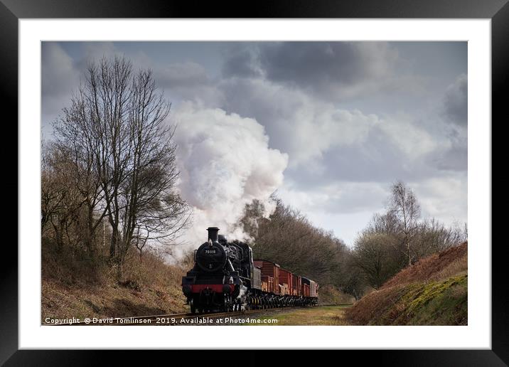 Standard Class 2 78018 on the Freight  Framed Mounted Print by David Tomlinson