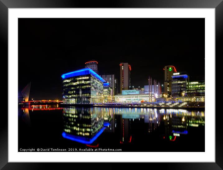 Media City -Reflections  Framed Mounted Print by David Tomlinson