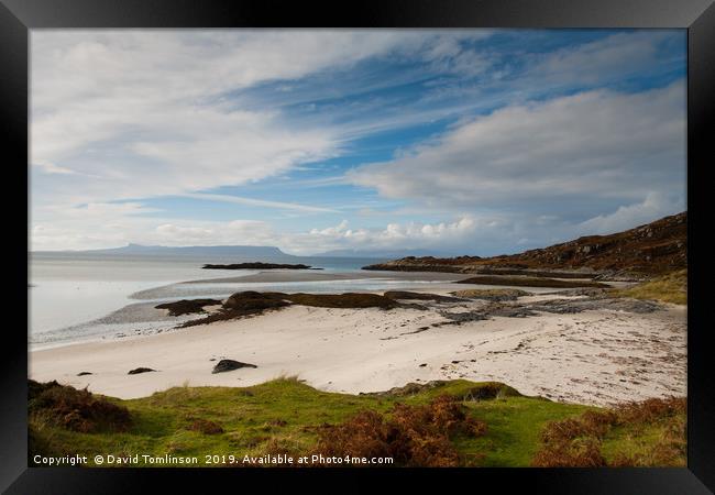 Silver Sands of Morar - Scotland  Framed Print by David Tomlinson