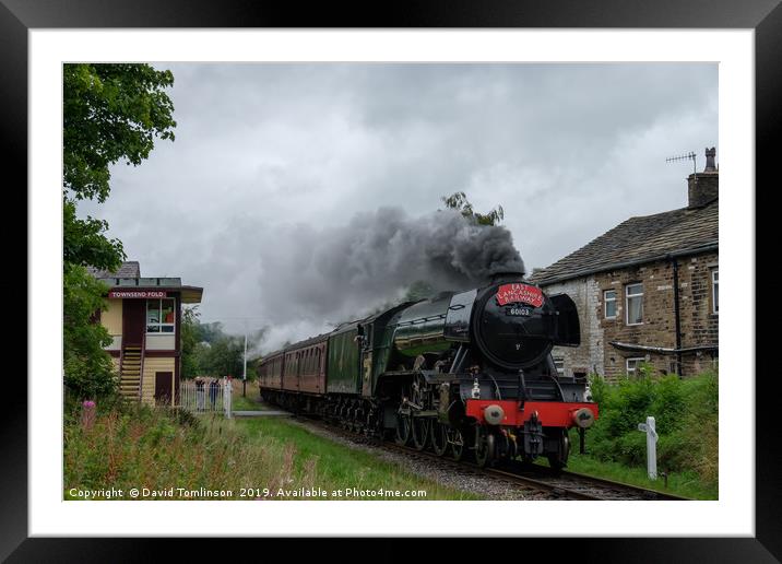 The Flying Scotsman - East Lancashire Railway  Framed Mounted Print by David Tomlinson